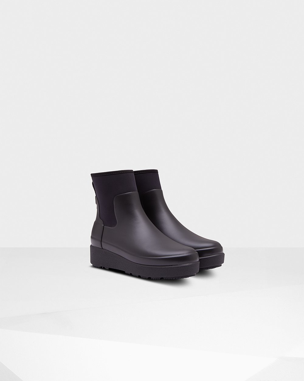 Botas Creeper Hunter Feminina Pretas - Refined Slim Fit Neoprene Chelsea - 80MGUJDBI